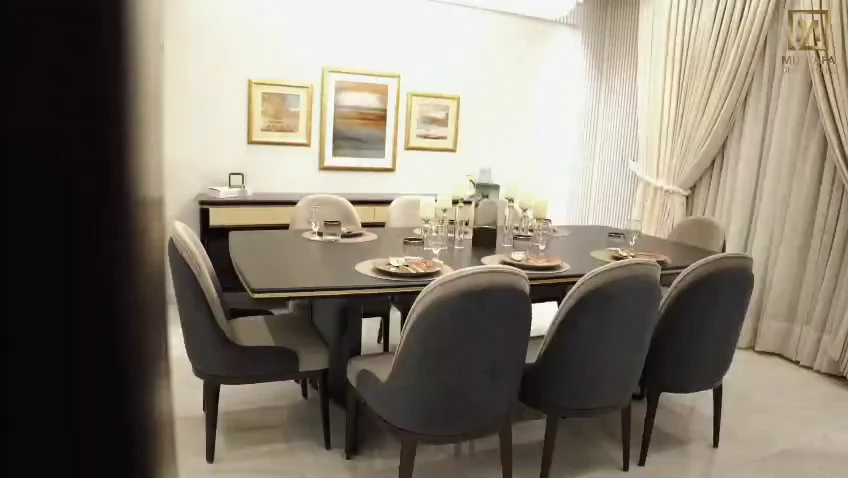 Dining space inside the E52 residence